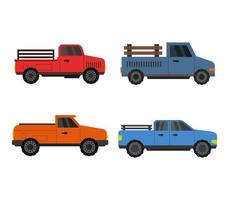 conjunto de iconos de camioneta vector