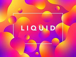 Colorful Trendy Liquid Shapes Background vector