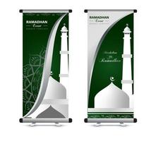 Ramadan Roll Up Banner Set  vector