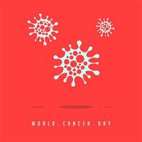 Ilustración del día mundial del cáncer vector