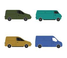 conjunto de conjunto de iconos de furgonetas vector