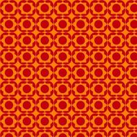 Bright Orange and Red Retro Shape Pattern  vector