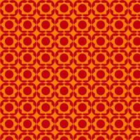 Bright Orange and Red Retro Shape Pattern  vector