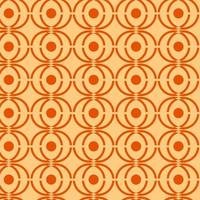 Orange and Tan Yellow Retro Geometric Seamless Pattern  vector