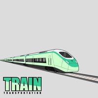 High Speed Commuter Train vector
