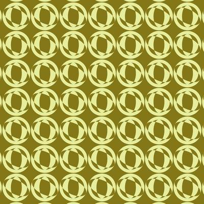 Retro Lime Green Round Pattern Design 