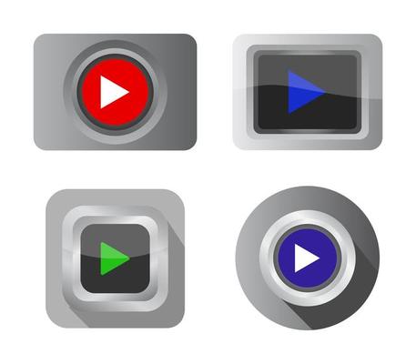 Silver Play Button Vector Art, Icons, and Graphics for Free Download