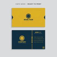 Yellow and Blue Business Card Template vector