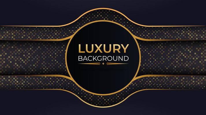 Luxury Background with Circle Frame and Gold Dots