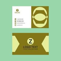 Lime Green Retro Geometric  Business Card vector