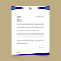  Blue Diamond Shape Letterhead vector