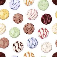 Ice cream balls pattern vector