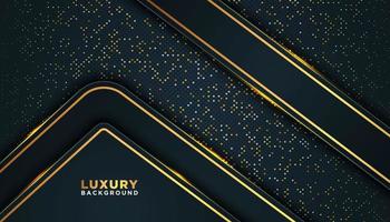 Dark Gold Dot Background with Overlapping Geometric Shapes vector