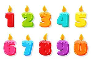 Birthday candle set  vector