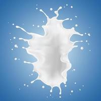 Top view of milk splash vector