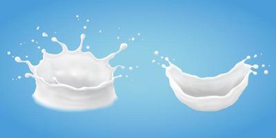 Milk drops and splashing vector