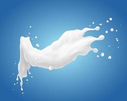 Abstract milk splash and floating vector