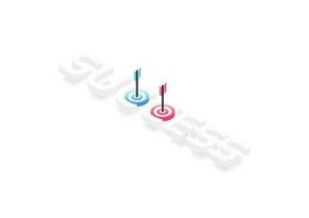 success Isometric character vector