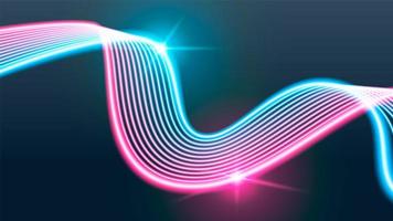 Swirl neon lights background vector