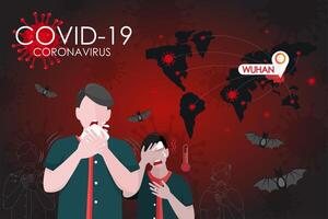 Coronavirus Global Infection Poster vector