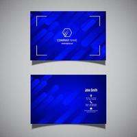 tarjeta de visita con diseño azul eléctrico vector