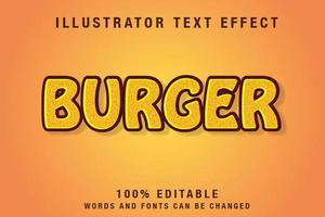 Editable text effect in yellow and brown vector