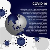 Corona Virus Template with Globe and Copy Space vector