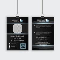 Profile ID Card Template with Transparent Bubbles vector