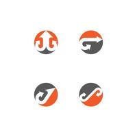 Arrows in Circles Icon Set vector