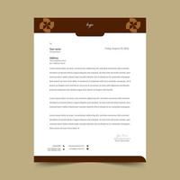 Brown Simple Letterhead Template Design vector