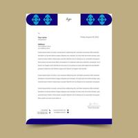 Elegant Simple Blue Letterhead Pad Template Design vector
