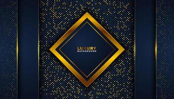 Navy Background with Golden Diamond Frame vector