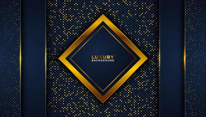 Navy Background with Golden Diamond Frame