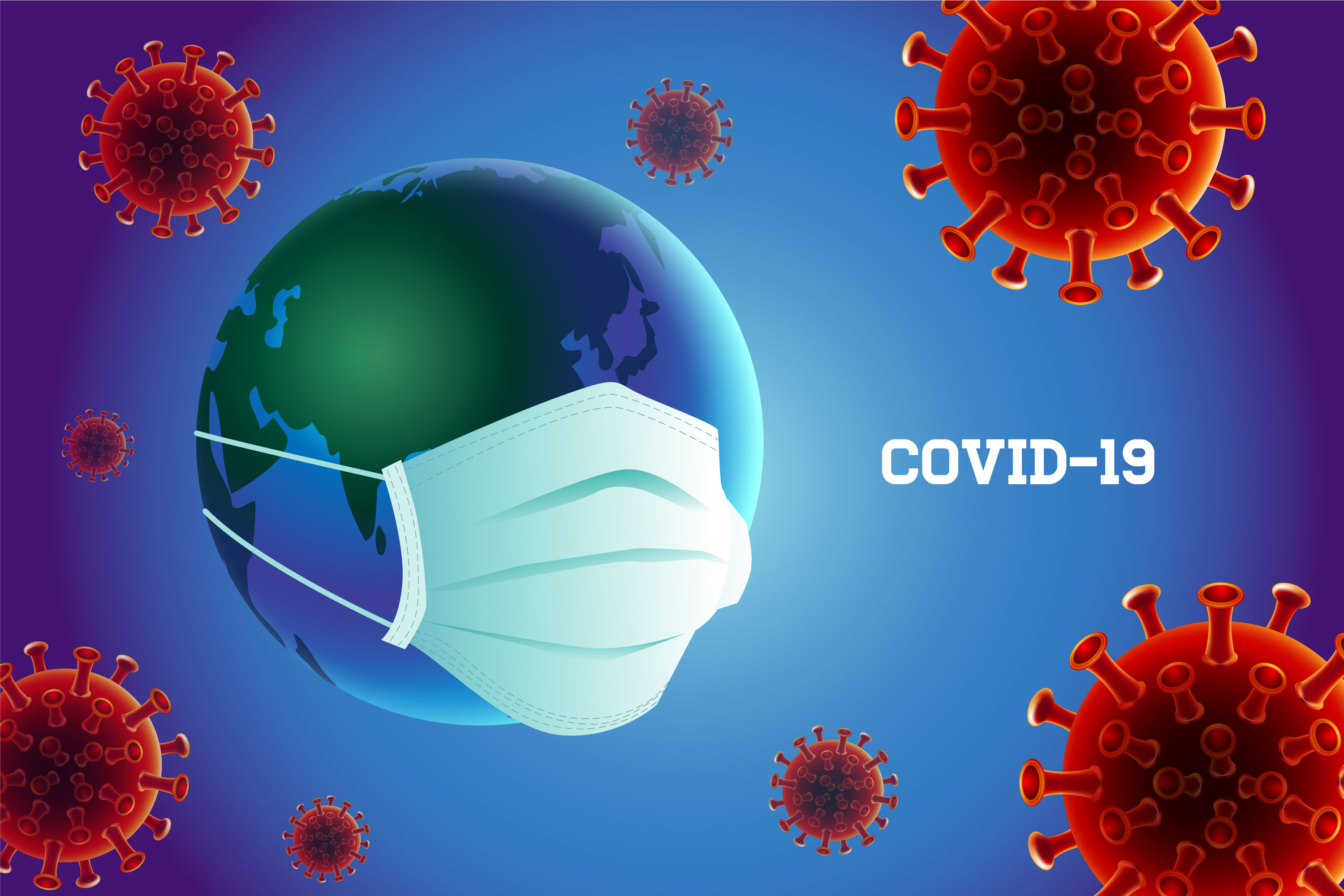 Coronavirus COVID-19 Prevention with Earth Wearing Mask - Download ...