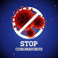 detener el coronavirus, póster covid-19 vector