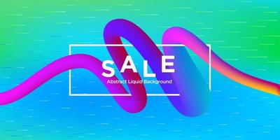 Sale Banner with Curvy Gradient Shape and Horizontal Lines vector