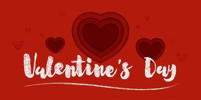Valentine's Day Hand Lettering Banner vector