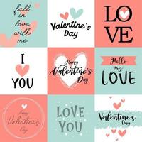 Valentine's Day Phrase Backgrounds vector