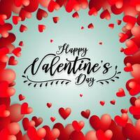 ''Happy Valentine's Day'' in Heart Frame vector