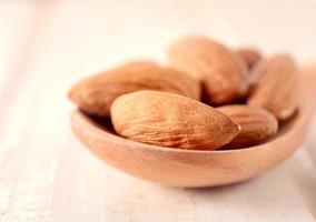 Almonds close up photo