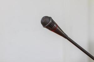 Close up of microphone photo