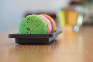 Colorful macaroons close-up