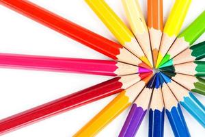 close up color pencils photo