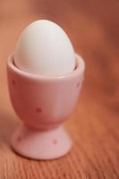 Boiling egg close up photo