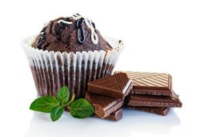 chocolate muffins close-up