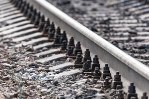 Railway rivets close-up photo