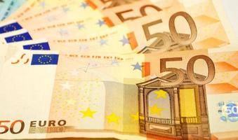 billetes de euro de cerca