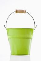 Green bucket, close-up photo
