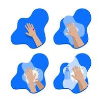 Washing Hands Infected Set vector