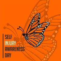 Self Injury Awareness Day vector